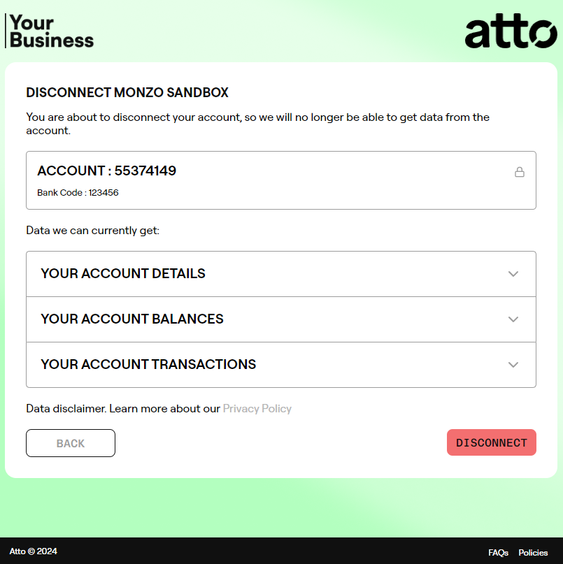 Reconfirmation disconnect flow step 3